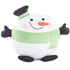 The Lakeside Collection Holiday Friends Pillow - Stuffed Accent Throw for Christmas - 1 of 4
