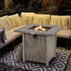 Tangkula 28" Propane Fire Pit Table 40,000 BTU Outdoor Propane Gas Fire Table with Wood-like Tabletop Lid and Lava Rocks with PVC Cover - 2 of 4