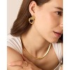 14K Gold Plated Chunky Dangle Door Knocker Earrings for Women | Trendy Geometric Drop Statement Earrings | Jewelry Gifts - 4 of 4