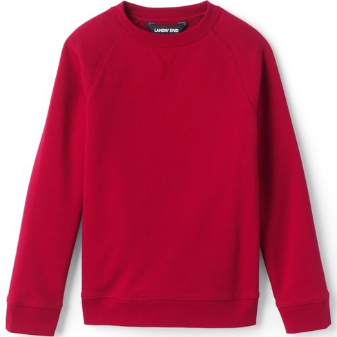 Lands' End School Uniform Kids Crewneck Sweatshirt - X-large - Red : Target