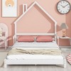 Montessori Floor Bed, House Shaped Bedframe with Headboard and handrails - 2 of 4