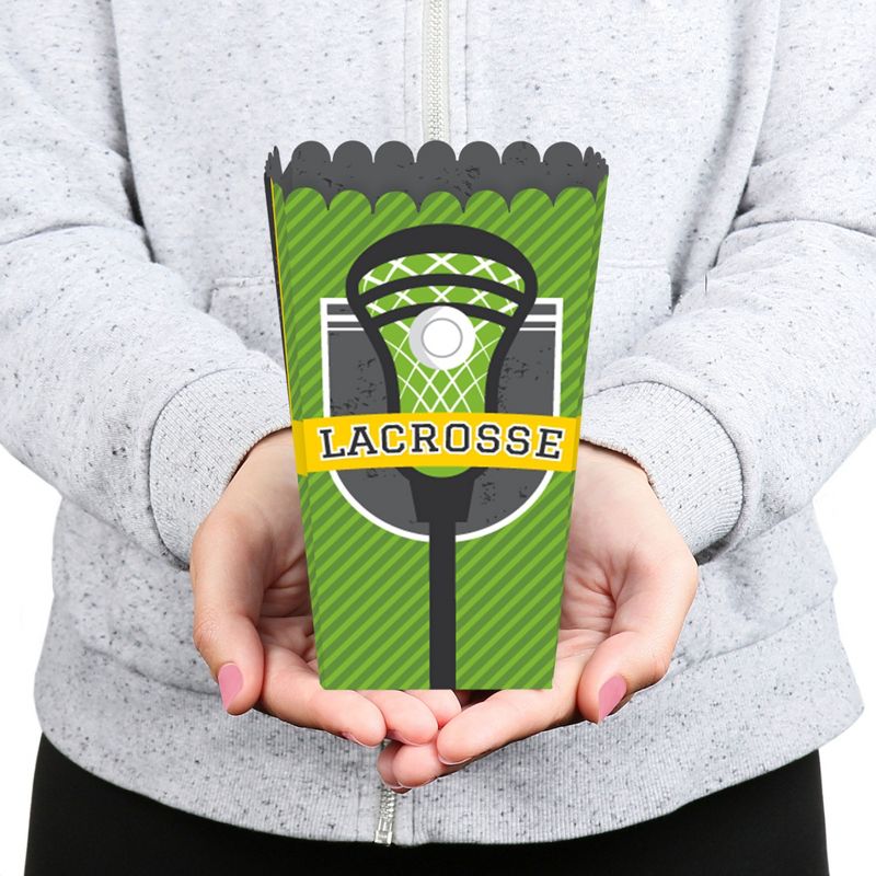Big Dot of Happiness Lax to the Max Lacrosse Party Favor Popcorn Treat Boxes Set of 12, 5 of 6