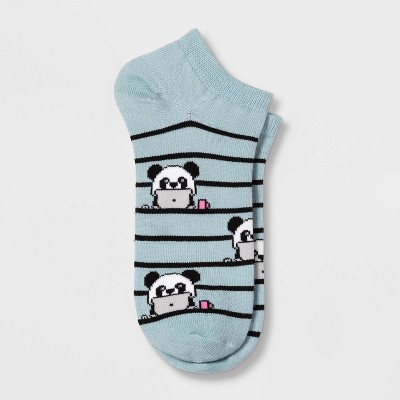 Women's Panda Low Cut Socks - Xhilaration™ Blue 4-10