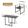 Hyleory 3-Piece Patio Set, Outdoor Dining Set with PE Rattan Table and Chairs (1 Pack/2 Pack) - 4 of 4