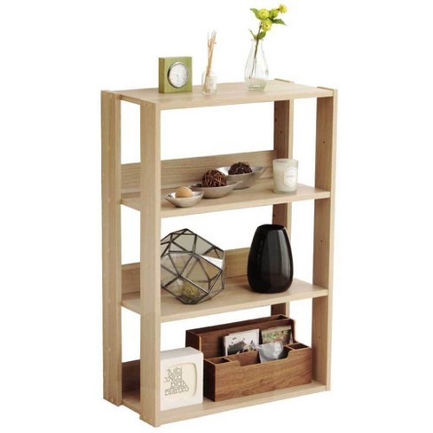 IRIS USA 3-Tier Basic Wood Bookcase Storage Shelf, Dark Brown 