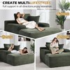 NicBex Modern Velvet Oversized Armrest Sofa Futon Couch with Soft Pillows,Comfortable Sleeper Sofa for Living Room,Apartment - 3 of 4