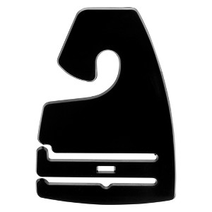 Juvale 100 Pack Plastic Tie Hangers for Men, Closet, Standard Size Retail Hangers for Necktie Display, Black, 2 x 2.8 In - 1 of 4