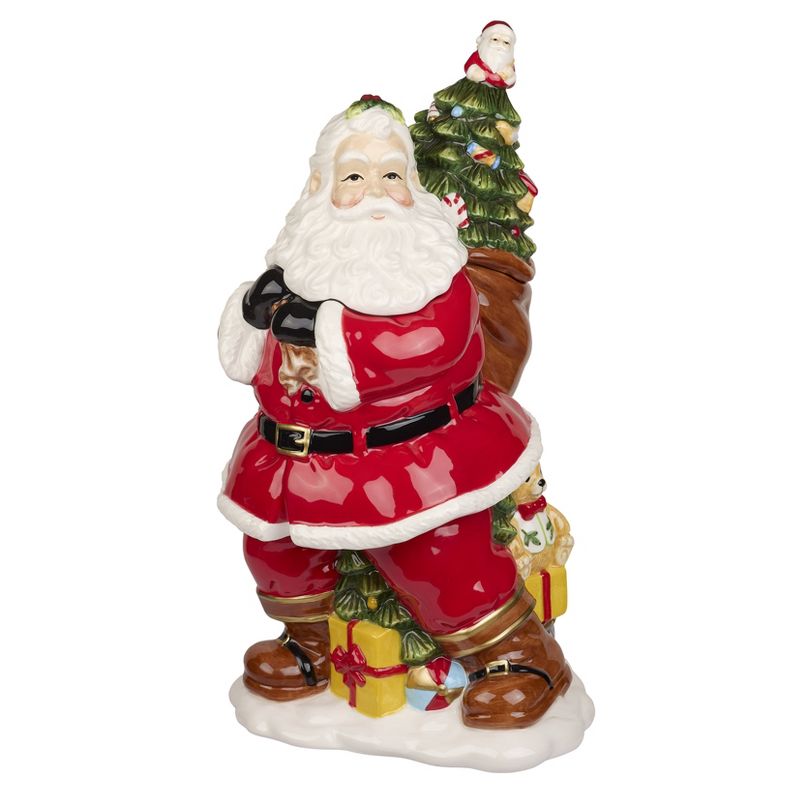 Spode Christmas Tree Figural Santa with Tree Cookie Jar,12 Inch, 1 of 4
