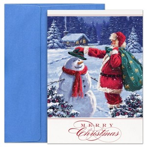 Masterpiece Studios Holiday Collection Brights Cards 16 Cards/Envelopes, Santa's Friend, 5.6" x 7.8" - 1 of 1