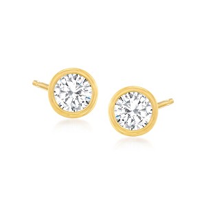 Pure Collection by Ross-Simons 0.20 ct. t.w. Bezel-Set Diamond Stud Earrings in 14kt Yellow Gold - 1 of 3