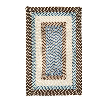 Colonial Mills Montego Braided Rug, Bright Brown 3'x5', Rectangle Shape