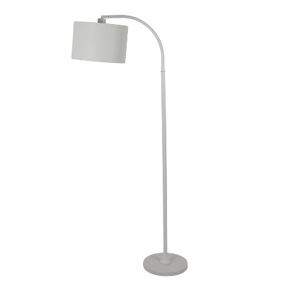 60" Asher Arc Floor Lamp White - Decor Therapy