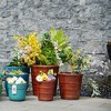 NAYSAYE Planter Set of 3 Ceramic Flowerpot Sleek Glossy Design for Indoor Outdoor Garden, Red, 16.2"*16.2"*16.2" - 2 of 4
