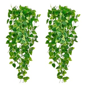 Aoibox Fake Hanging Plants Vines for Room Decor, Artificial Ivy Greenery Garlands for Home Bedroom Living Kitchen Office Wall Patio Bookshelf - 1 of 4