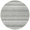 Ivory Gray And Taupe Striped Washable Indoor Outdoor Area Rug - 4 of 4