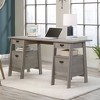 Trestle 4 Drawer Desk Mystic Oak - Sauder - 2 of 4