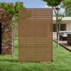 DSVIMOY Outdoor Privacy Screen, 72" H×45" W Patio Privacy Screen, Freestanding Decorative for Deck Balcony Patio, Brown, 45.47"*15.75"*72.05" - 2 of 4