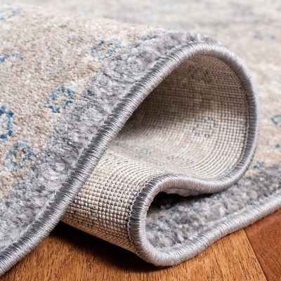 Sofia Light Gray and Beige Synthetic Rectangular Area Rug