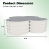 2Pcs Petal-Shaped Galvanized Raised Garden Bed, Open Base Metal Planter Box for Vegetables Flowers Herbs Outdoor Use - 2 of 4