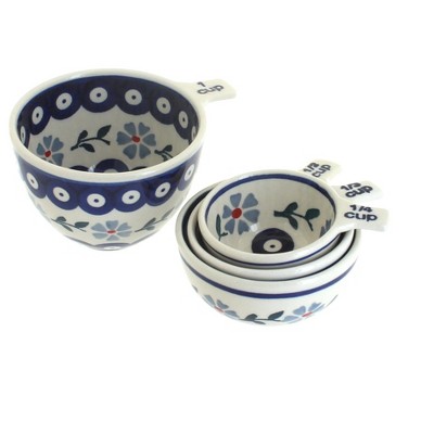 Blue Rose Polish Pottery M1720 Manufaktura Measuring Cup Set