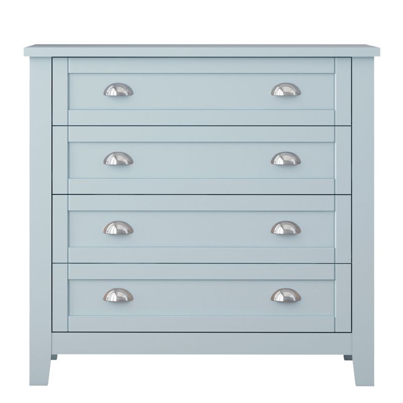 Modern 4/6 Drawer Dresser with Wooden Legs and Vintage Shell Handles - ModernLuxe, 5 of 13