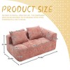 NicBex Modern Chenille Loveseat Sofa with Left Arm & Removable Pillows, Minimalist 2-Seater Sofa for Living Room & Bedroom, Beige - 3 of 4