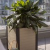 Tierra Verde 17-Inch x 17-Inch Flora Cube Planter Box with Tool-Free Connect System and Crafted From Recycled Materials,  for Patios or Decks, Khaki - 3 of 4