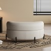 Hrinhom 33.9"W Upholstered Storage Ottoman,Dressing Shoe Bench - 3 of 4