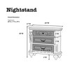 Vynxaria Traditional Antique Walnut 1pc Nightstand Bedroom Furniture Cherry Veneer 2-Drawers Hanging Pull Bedside Table - 2 of 4