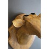 Carved Mango Wood 15" Wall-Mounted Deer Head – Rustic Accent Sculpture for Entryway or Wall by Kalalou - 3 of 4
