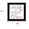 HomeRoots Live Life in Full Bloom Black Framed Print Wall Art - 3 of 3