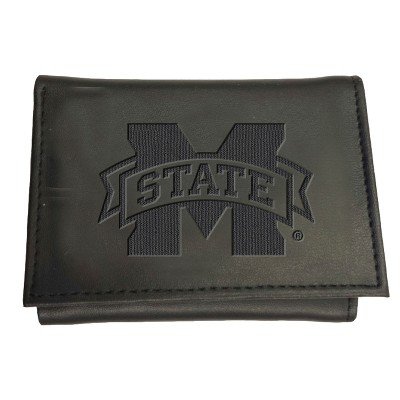 Evergreen NCAA Michigan State Spartans Black Leather Trifold Wallet Officially Licensed with Gift Box