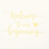 Sparkle and Bash 100 Pack Wedding Cocktail Napkins, Welcome to our Beginning (White, 5 In) - 3 of 4