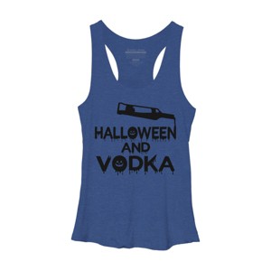 Women's Design By Humans Halloween and Vodka By melcu Racerback Tank Top - 1 of 3
