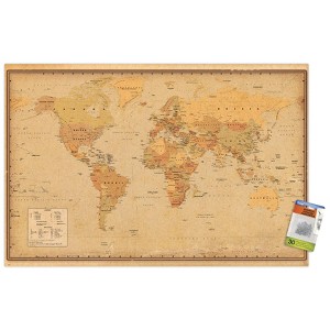 Trends International Antique World Map 2023 Unframed Wall Poster Prints - 1 of 4