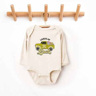 The Juniper Shop Loads Of Luck Retro Truck Baby Long Sleeve Bodysuit