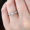 Pompeii3 1/2Ct Diamond Infinity Engagement Ring Womens 14k White Gold Interwoven Band - 4 of 4