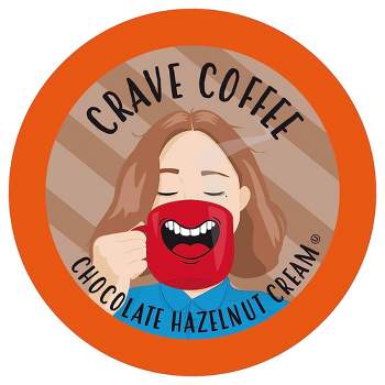 Crave Beverages Chocolate Hazelnut Creme Flavored Coffee Pods,for Keurig Brewers, 40 Count