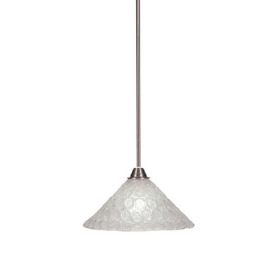 Toltec Lighting Paramount 1 - Light Pendant in  Brushed Nickel with 12" Italian Bubble Shade