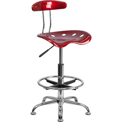 Tractor Seat Drafting Stool Red - Belnick