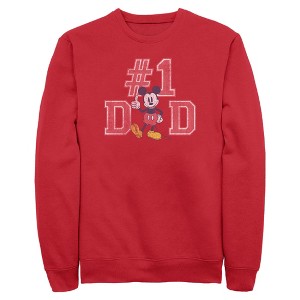 Mens Mickey & Friends Father's Day Mousey #1 Dad Sweatshirt - 1 of 4