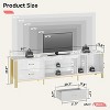 Bestier 80 Inch LED Gaming TV Stand with Glass Shelves - 4 of 4
