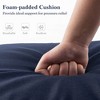 Costway 1/2 PCS Outdoor Chaise Lounge Cushion with Hook & Loop Fastener Fixing Straps Patio Blue - 3 of 4