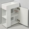 18.5'' Wall-Mounted Bathroom Vanity with Resin Sink, Compact Modern Storage Cabinet with Soft-Close Door, Side Shelves - 3 of 4