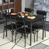 Modern Bar Stools Set of 2, Faux Leather Counter Height Stools with Backrest and Footrest for Kitchen - 3 of 4