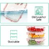 10-Pack Glass Meal Prep Containers with Airtight Lids, Oven & Microwave Safe - 4 of 4