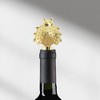 Unique Bargains Owl-Shaped Wine Stopper Aluminum Alloy TPR Black Gold Tone 1 Pc - 2 of 3