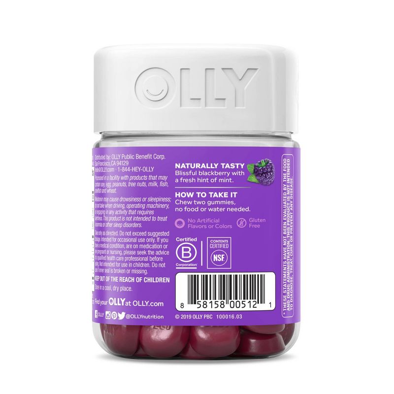 OLLY 3mg Melatonin Sleep Gummies - Blackberry Zen, 5 of 15