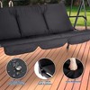 2-3 Person Outdoor Patio Swing Chair, Convertible Canopy Hanging Swing Glider Lounge Chair,Patio SwingChair with Adjustable Tilt Shade - 4 of 4