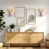 DORESshop 6.7 in. 1-Light Brushed Nickel Wall Sconce,with Crystal Dome Shade for Living Room Foyer - 4 of 4